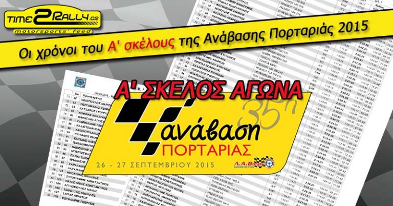 Οι κόντρες του Α’ σκέλους της Ανάβασης Πορταριάς 2015