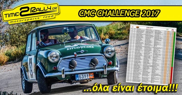 CMC CHALLENGE 2017… όλα είναι έτοιμα!!!